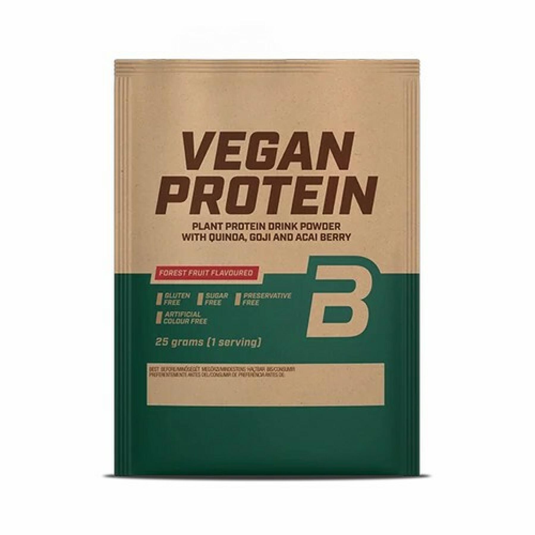 50 pacotes de proteína vegan Biotech USA - Fruits des bois - 25g