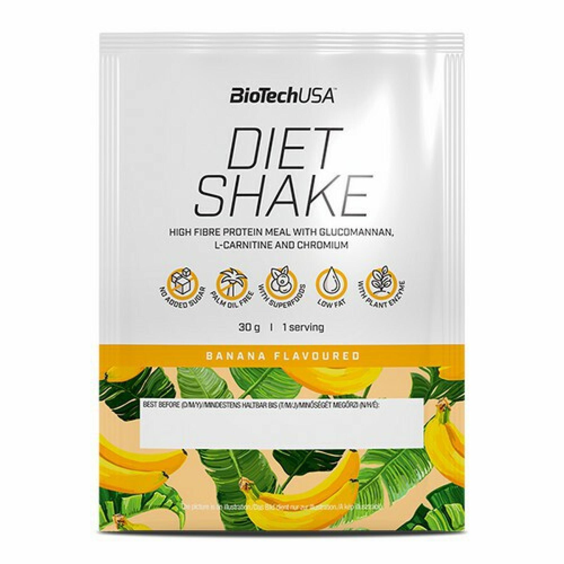 Pacote de 50 saquetas de proteína Biotech USA diet shake - Cookies & Cream - 30g