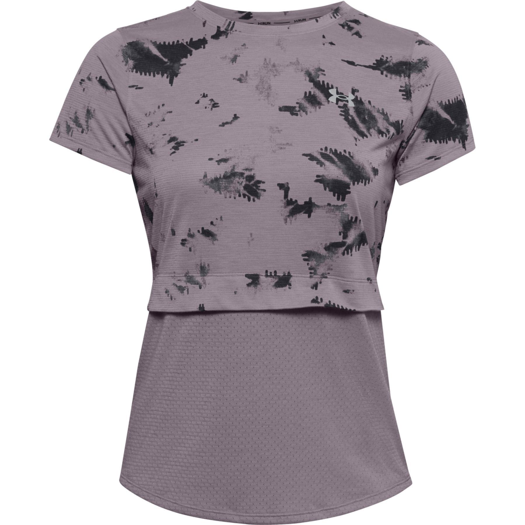 Camiseta feminina Under Armour à manches courtes Streaker 2.0 Inverse