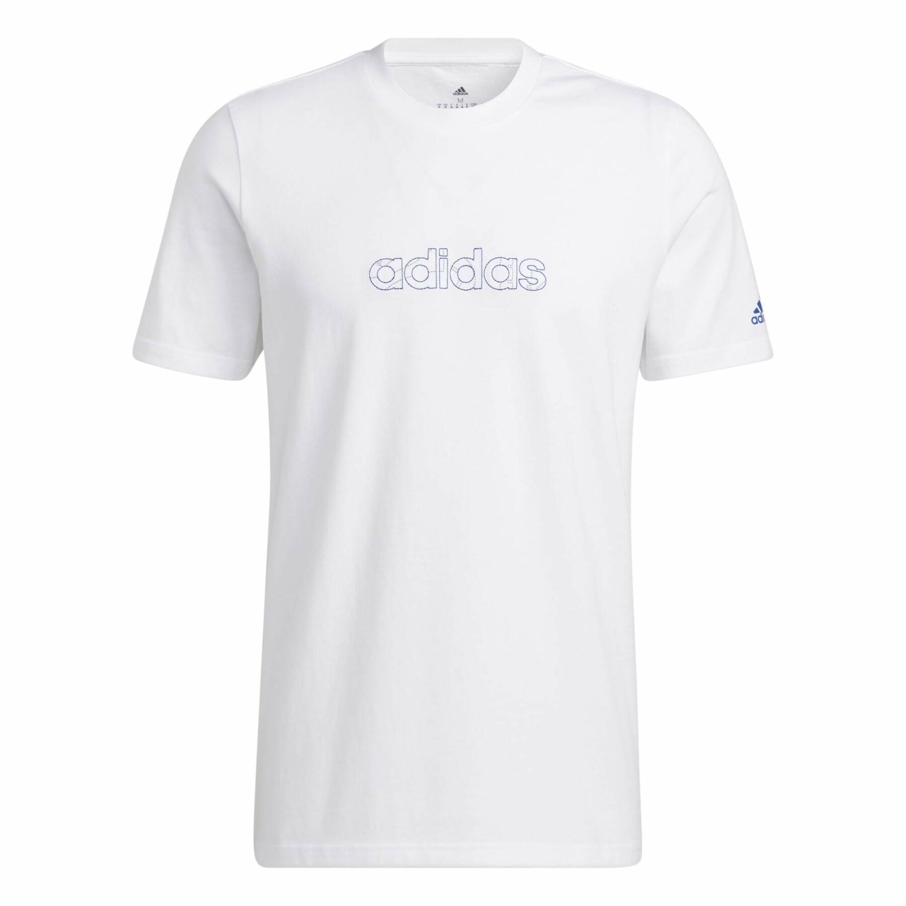 T-shirt gráfica bordada linear adidas