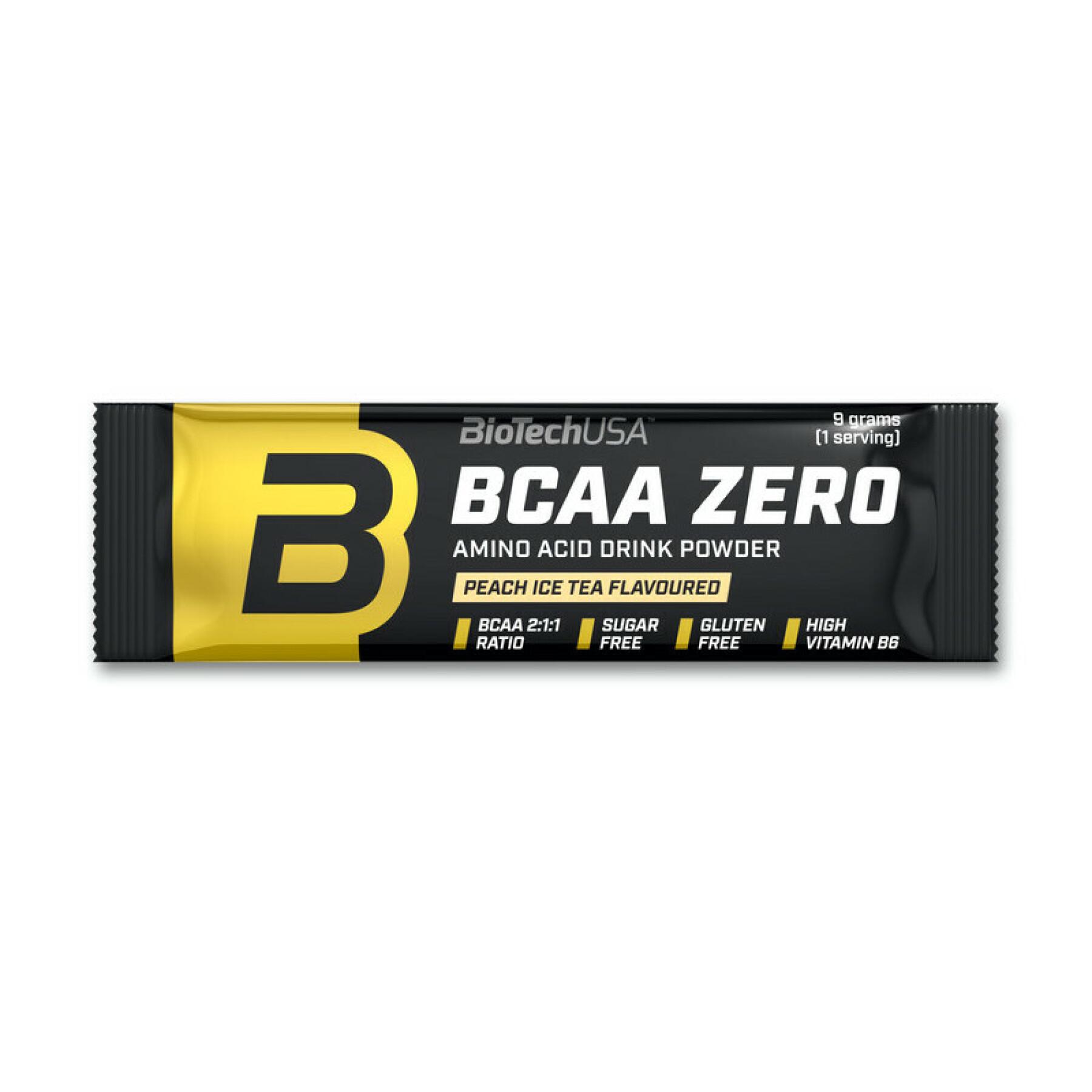 50 pacotes de aminoácidos Biotech USA bcaa zero - Kiwi-lime - 9g