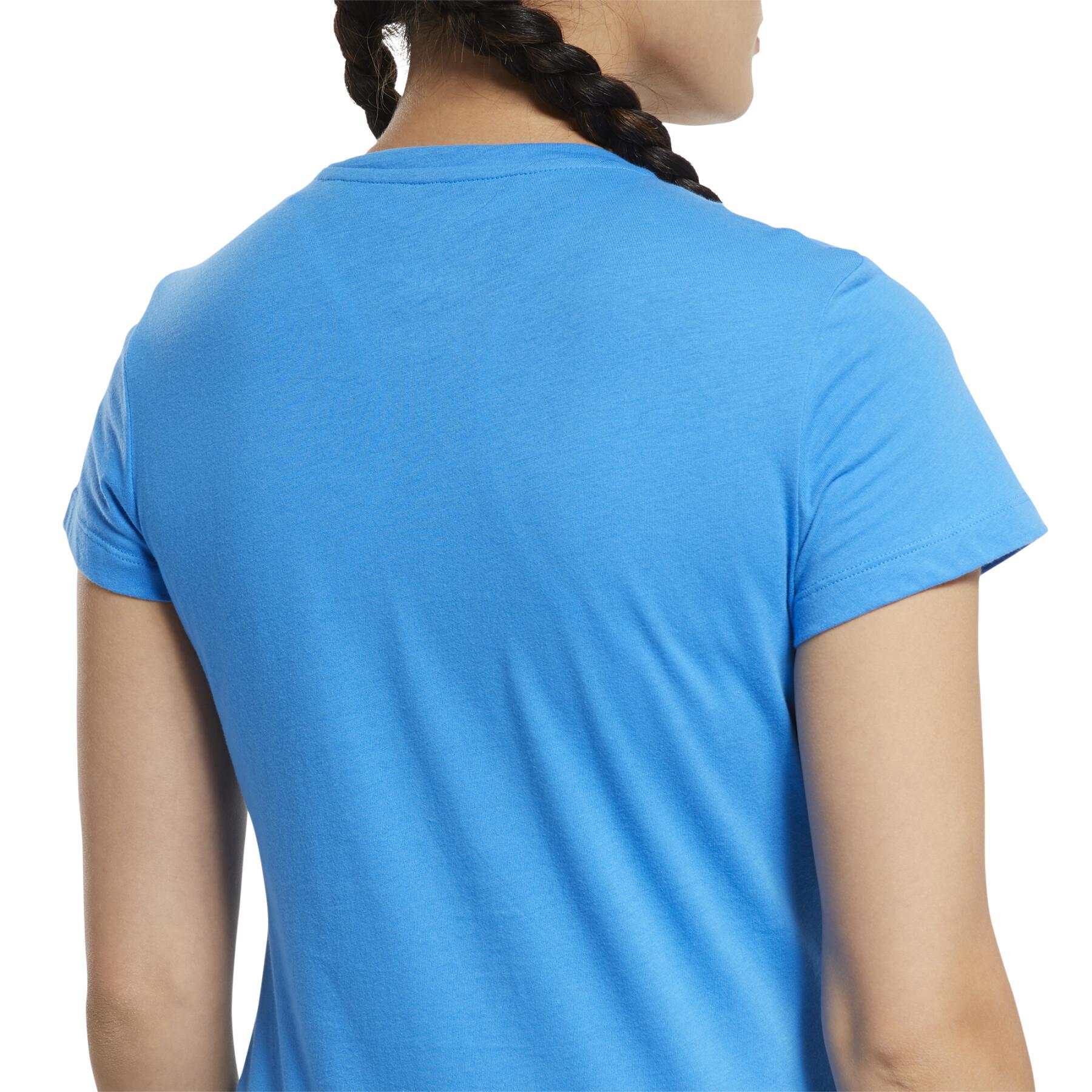 Camiseta feminina Reebok Training Essentials Stacked Logo