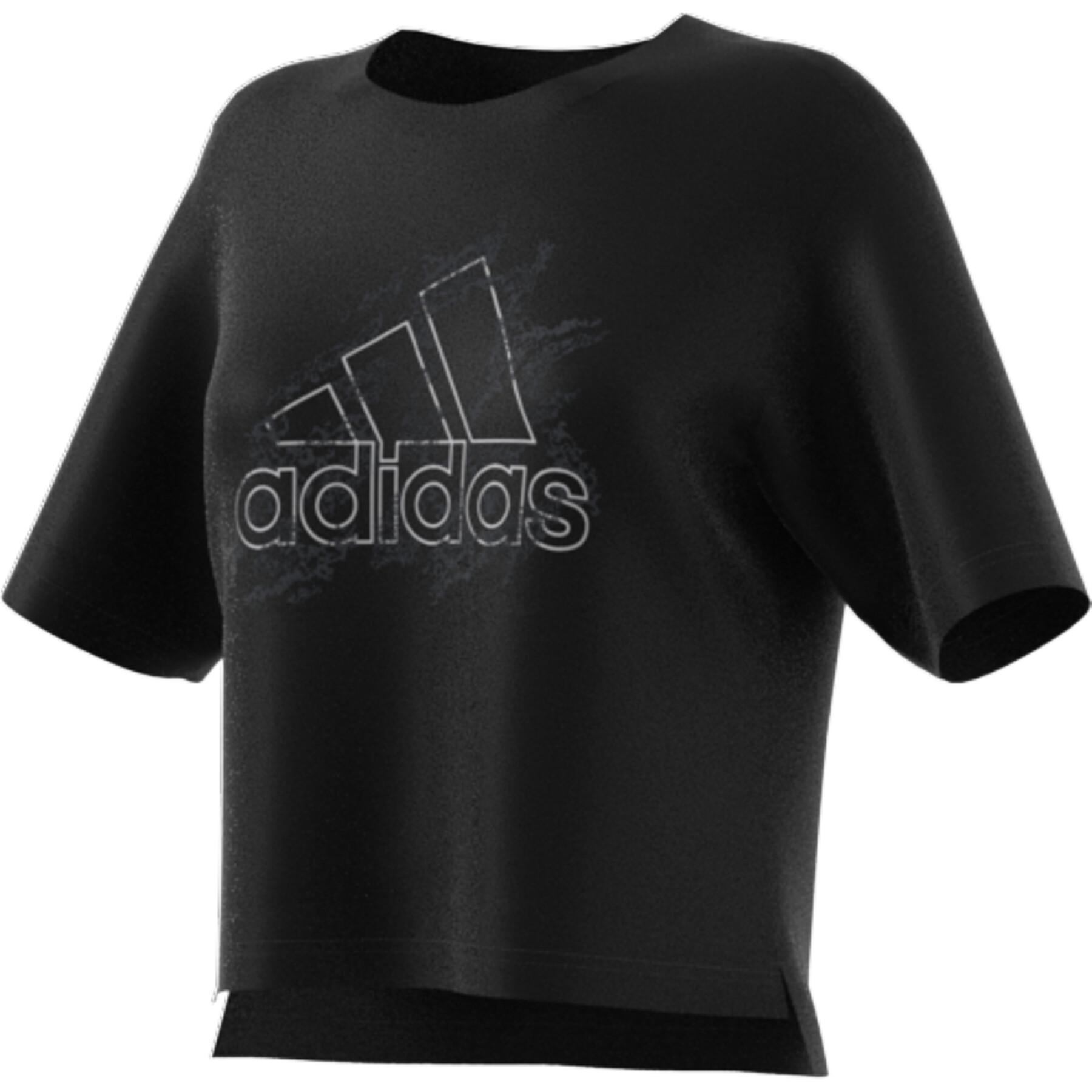 Camiseta feminina adidas Camp Graphic Universal Sleeve