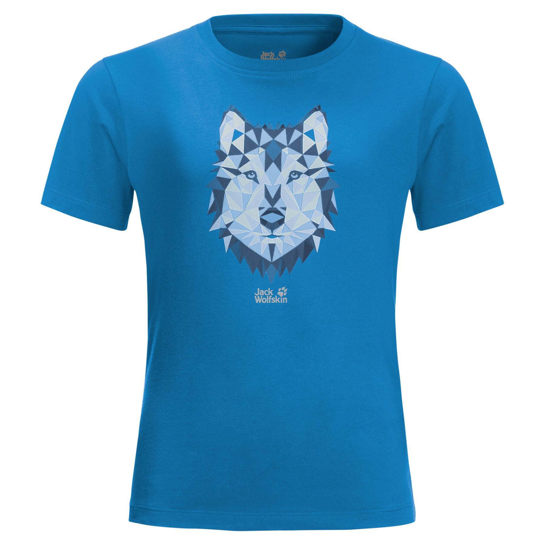 T-shirt de criança Jack Wolfskin Brand Wolf