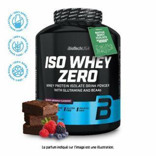 Frasco protector Biotech USA iso whey zero lactose free - Brownie aux fruits rouges - 2,27kg