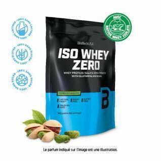 Pacote de 10 sacos de proteína Biotech USA iso whey zero lactose free - Pistache - 500g
