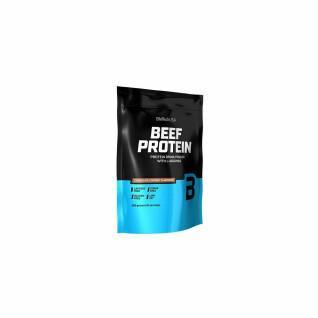 Pacote de 10 frascos de proteína de bovino Biotech USA - Fraise - 500g