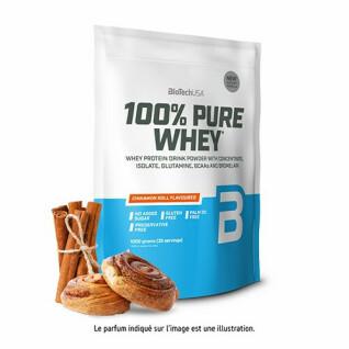 Embalagem de 10 sacos de proteína de soro de leite 100% puro Biotech USA - Black Biscuit - 1kg