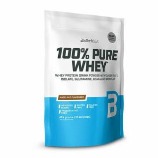 Sacos de proteína de soro de leite 100% pura Biotech USA - Noisette - 454g (x10)
