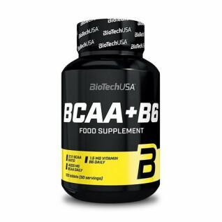 Pacote de 12 frascos de aminoácidos Biotech USA bcaa+b6 - 100 comp