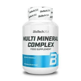 Pacote de 12 potes de complexo vitamínico multi-mineral Biotech USA - 100 comp