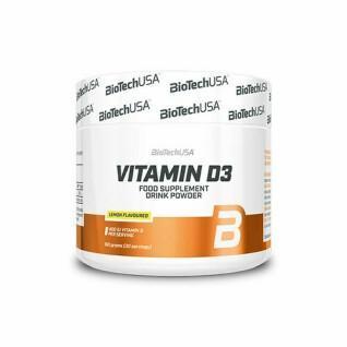 Embalagem de 6 frascos de vitamina d3 Biotech USA -Citron-150g