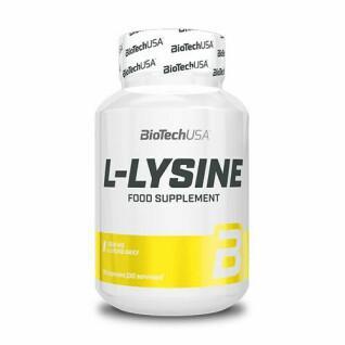 Pacote de 12 frascos de vitamina Biotech USA l-lysine - 90 Gélul