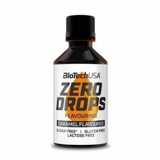 Tubos para snacks Biotech USA zero drops - Caramel - 50ml (x10)