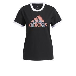 Camiseta feminina adidas The Brand Graphic Ringer