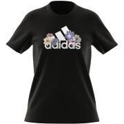 T-shirt gráfica floral feminina adidas