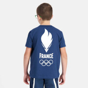 T-shirt de criança Le Coq Sportif Paris 2024