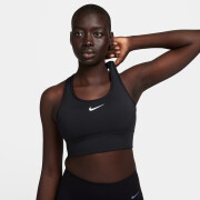 Soutien de apoio normal almofadado comprido para mulher Nike Swoosh